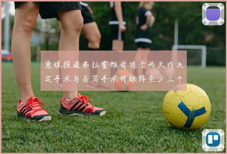 意媒报道弗拉霍维奇将于两天内决定手术与否若手术将缺阵至少三个月
